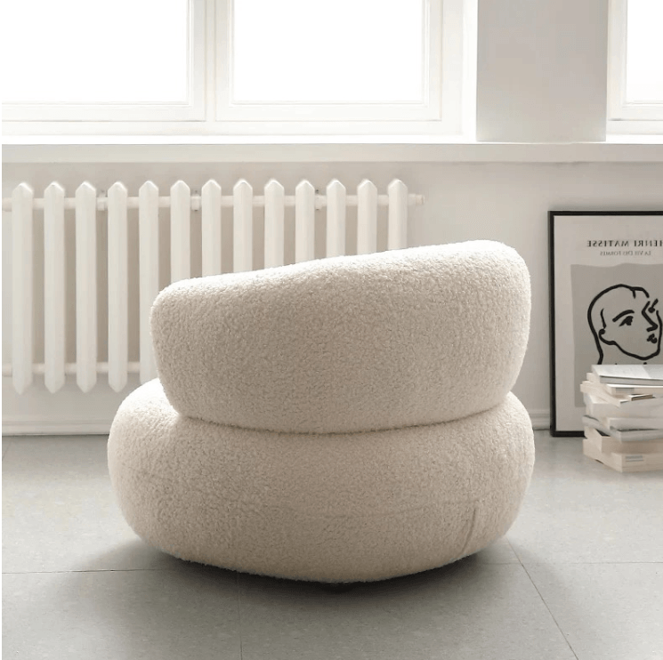 Amber Boucle Swivel Chair
