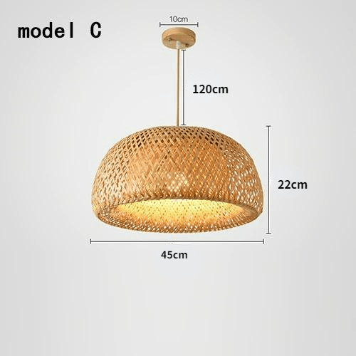 Ambros Oriental Bamboo Pendant Lamp