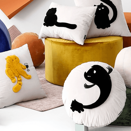 Animal Plush Cat Pillow
