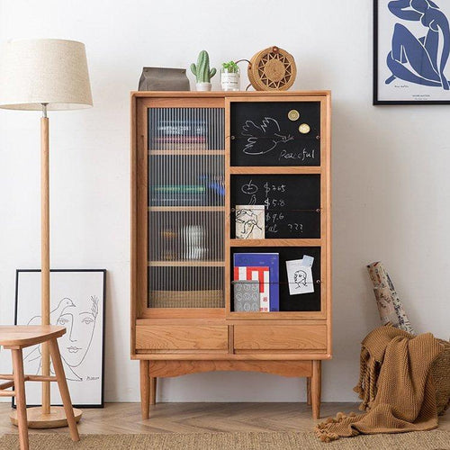 Anoushka Wood Bookcase With Chalkboard