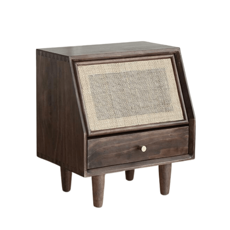 Aronne Rattan Drawer Nightstand