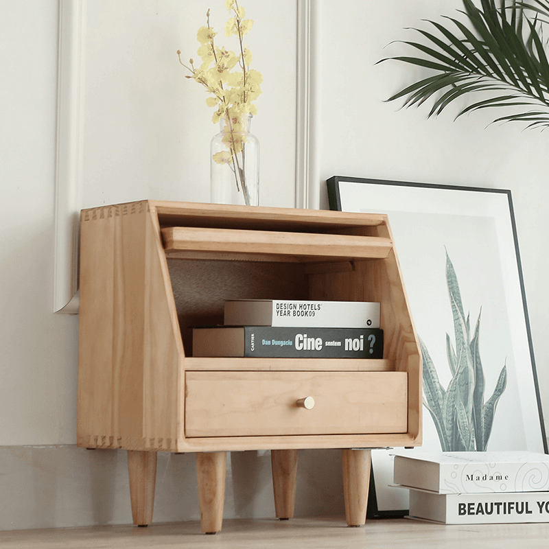 Aronne Rattan Drawer Nightstand