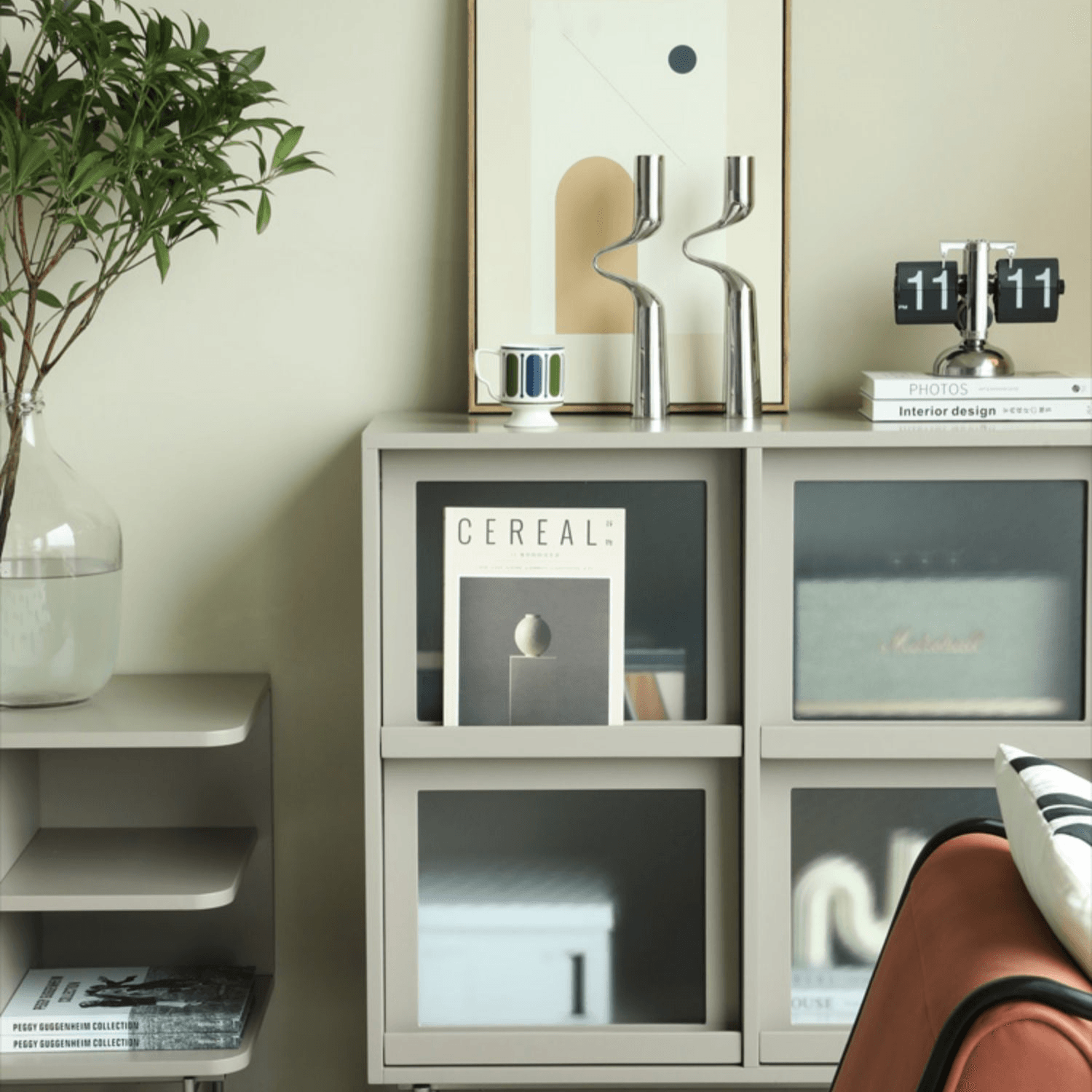 Attila Bookcase with Tilt Up Door
