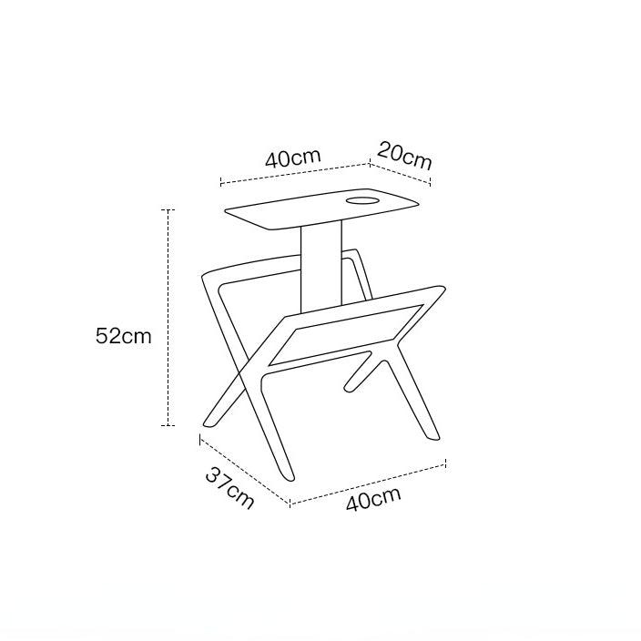 Ava End Table With Mini Bookcase