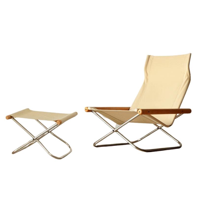 Belinda Canva Folding Lounger Chair