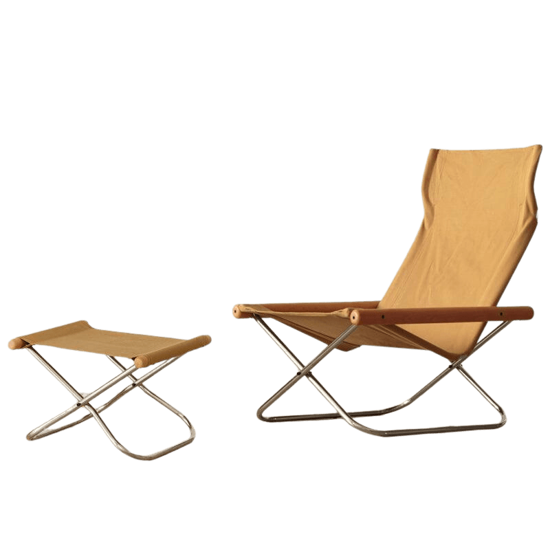 Belinda Canva Folding Lounger Chair