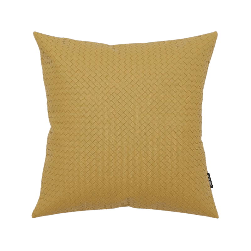 Braided Leather Throw Pillow Cover & Insert