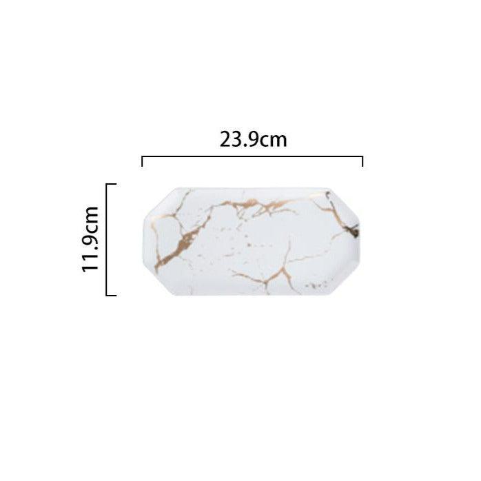 Camila Marble Ceramic Sushi Plate