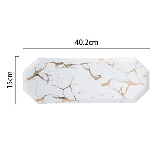 Camila Marble Ceramic Sushi Plate