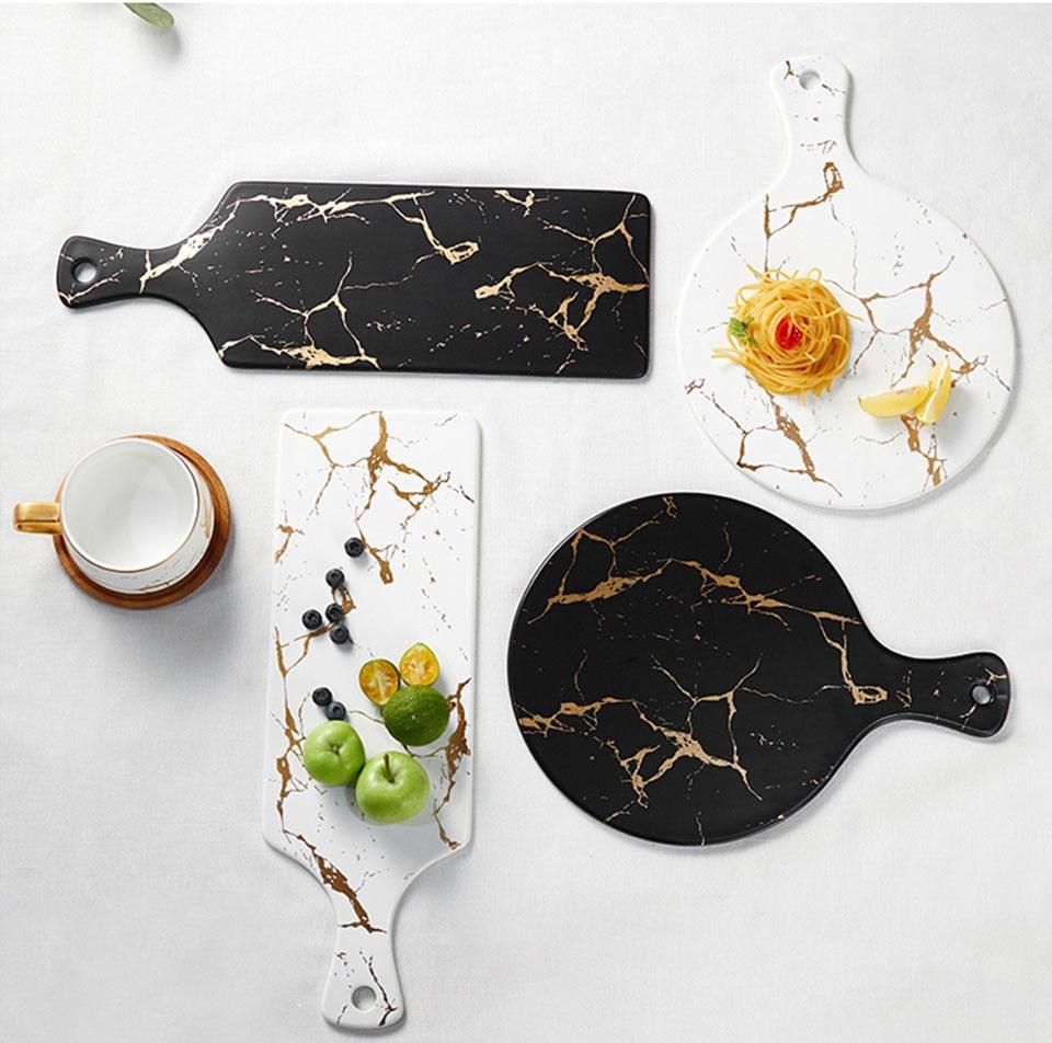 Camila Marble Ceramic Sushi Plate