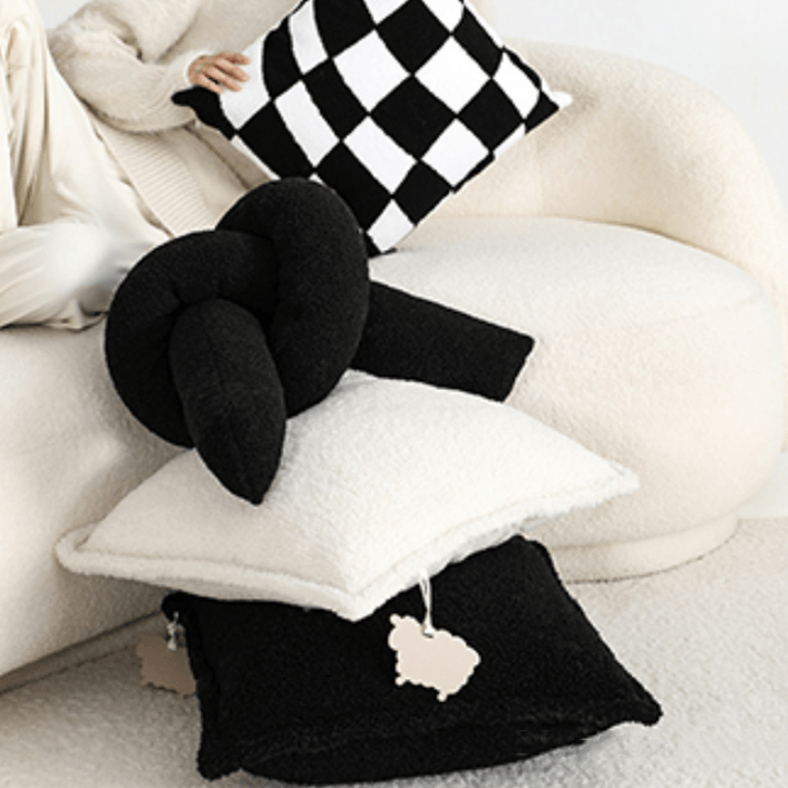 Checkerboard Color Shaped Pillow