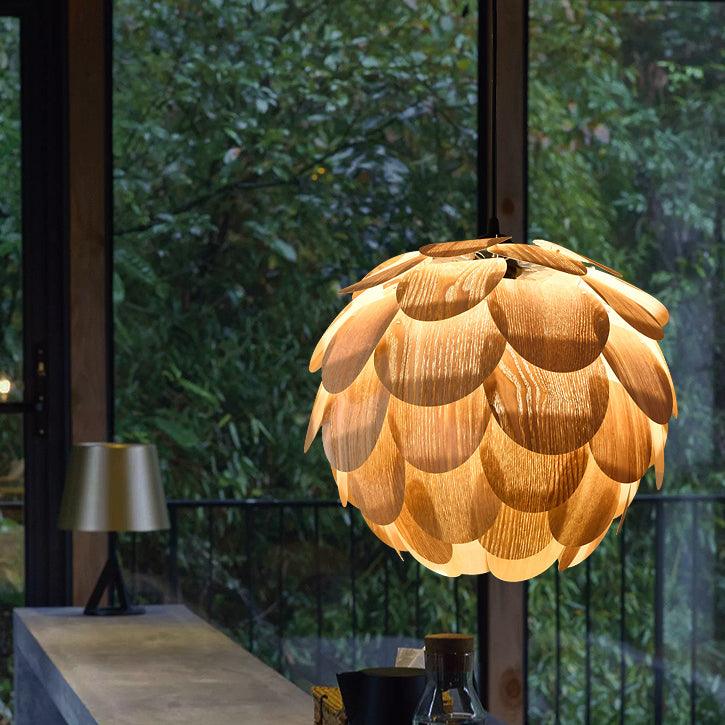 Darina Single Globe Pendant with Scale Accents