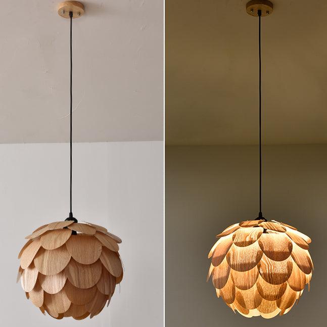 Darina Single Globe Pendant with Scale Accents