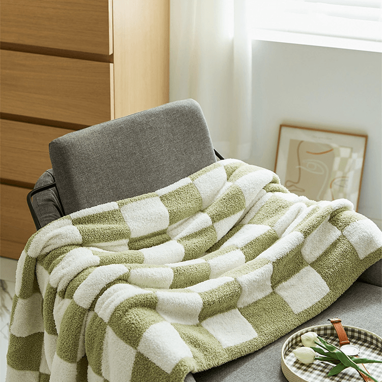 Deborah Checkerboard Throw Blanket