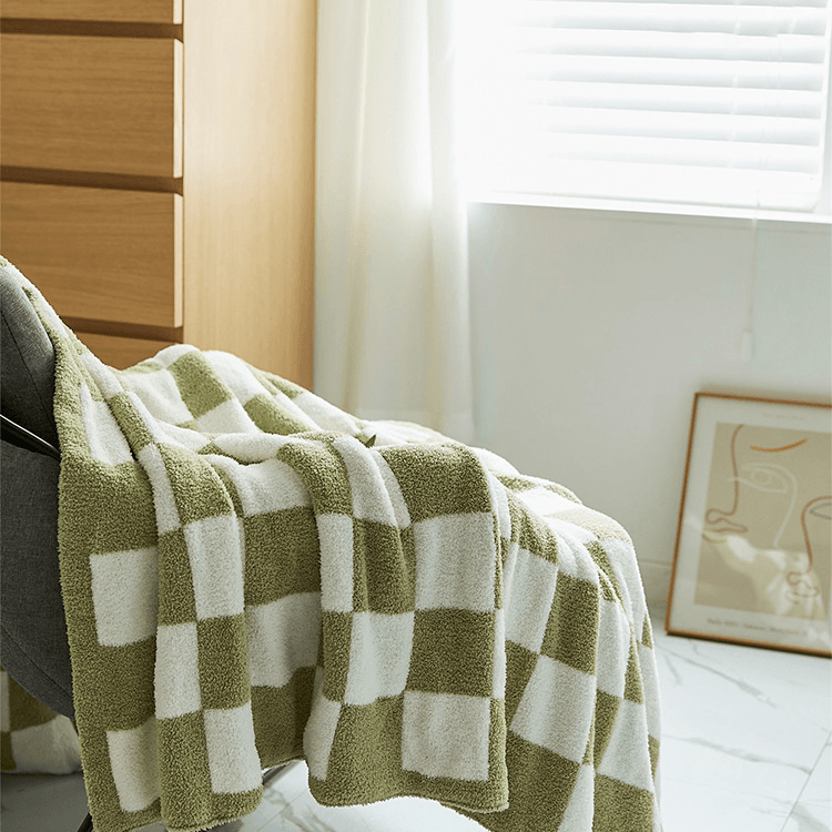 Deborah Checkerboard Throw Blanket