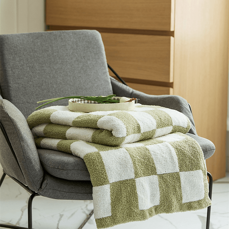 Deborah Checkerboard Throw Blanket