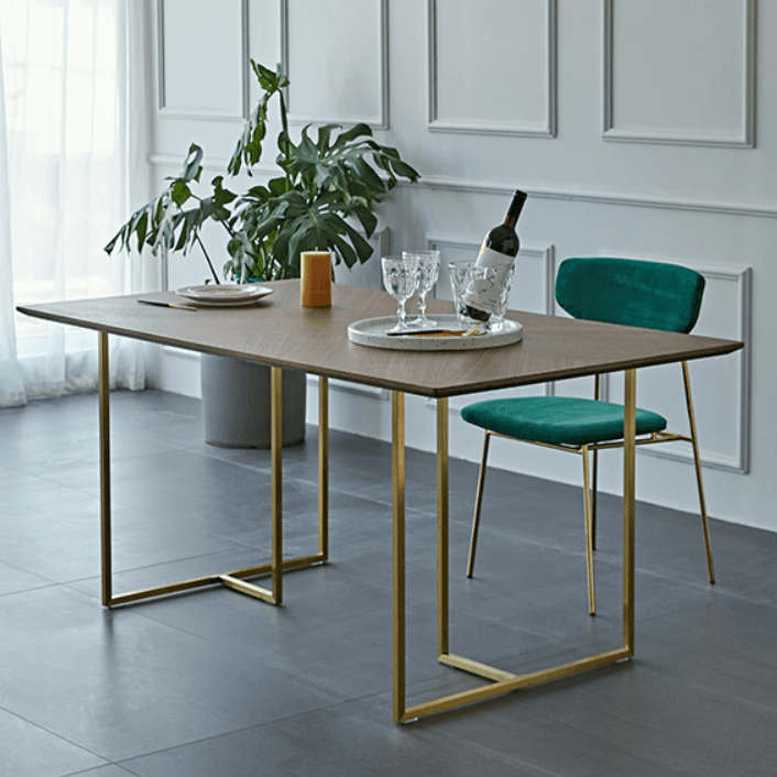 Demetrio Herringbone Dining Table