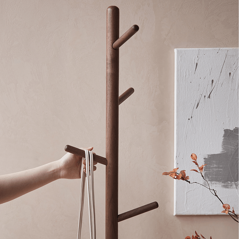 Dianna Freestanding Wood Coat Rack