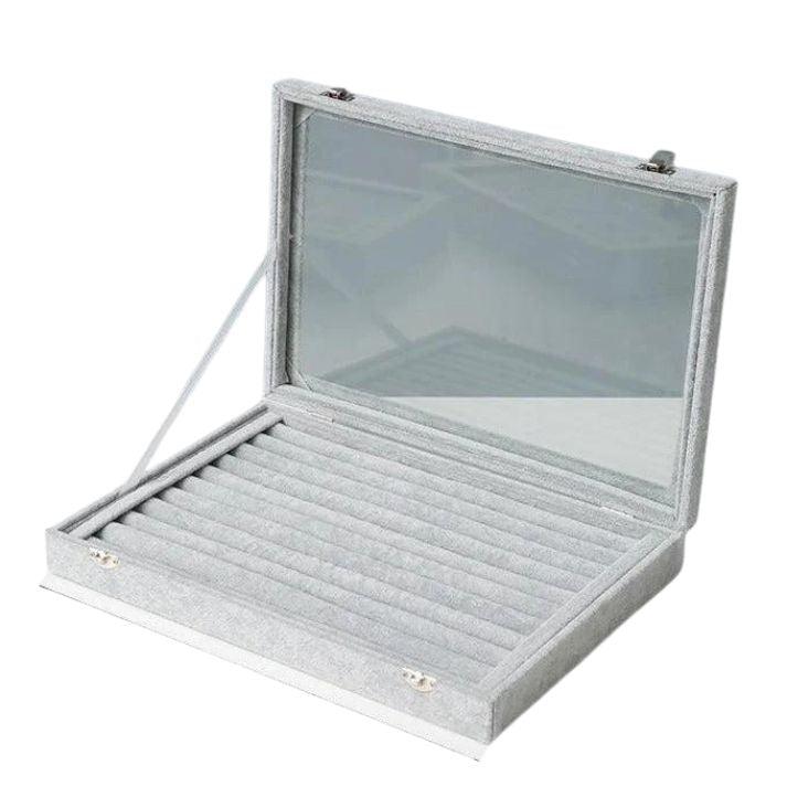 Faux Glass Top Jewelry Box