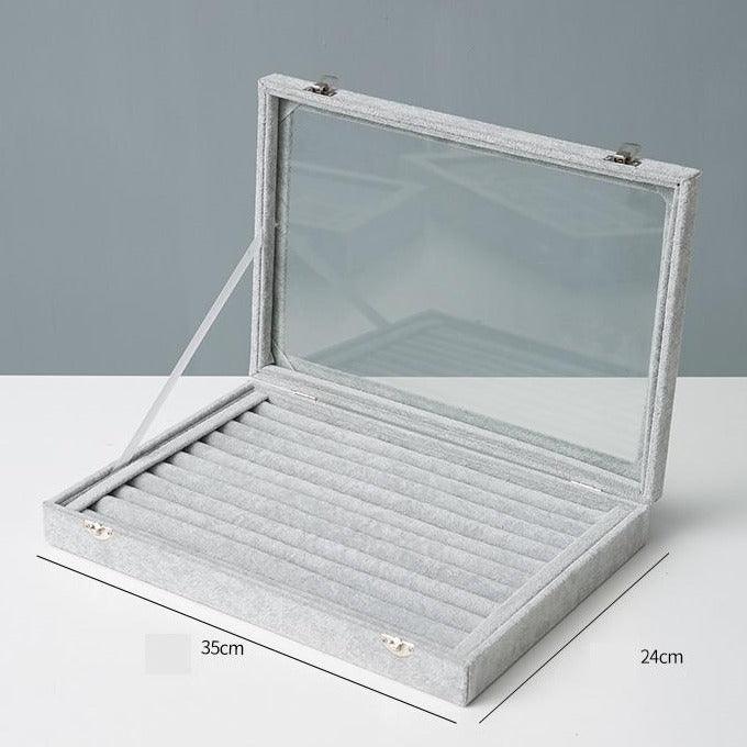 Faux Glass Top Jewelry Box