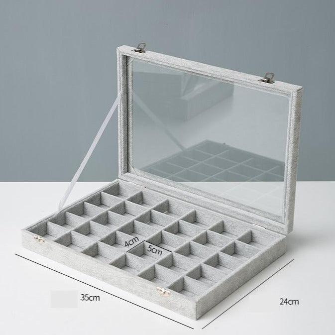 Faux Glass Top Jewelry Box