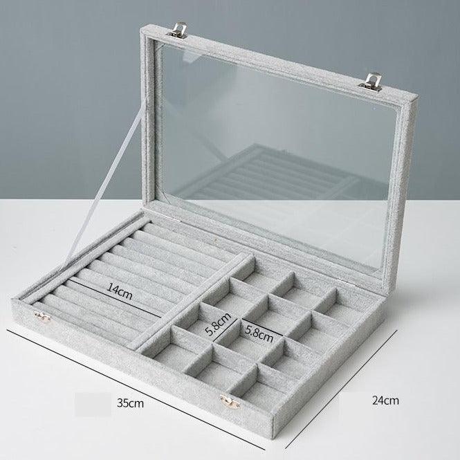 Faux Glass Top Jewelry Box