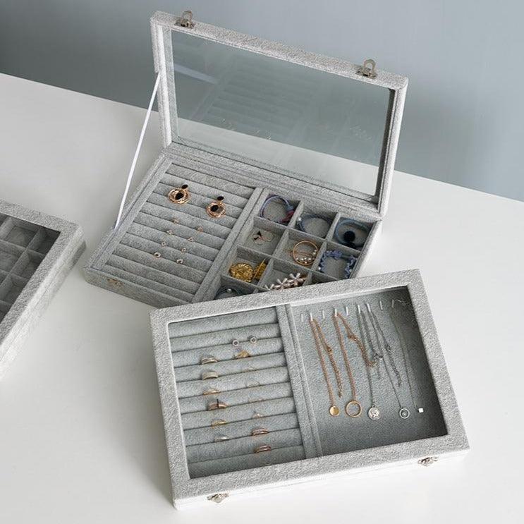 Faux Glass Top Jewelry Box