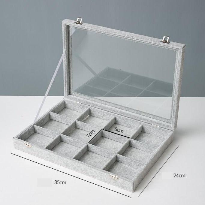 Faux Glass Top Jewelry Box