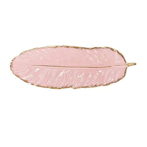 Feather Shape Ceramic Plate