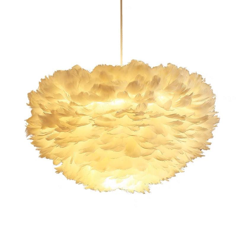 Fendi Unique Geometric Pendant with Feather Accents