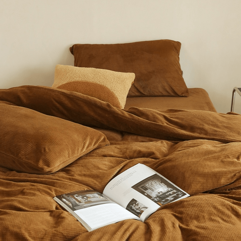 Janusz Coral Velvet Sheet Set