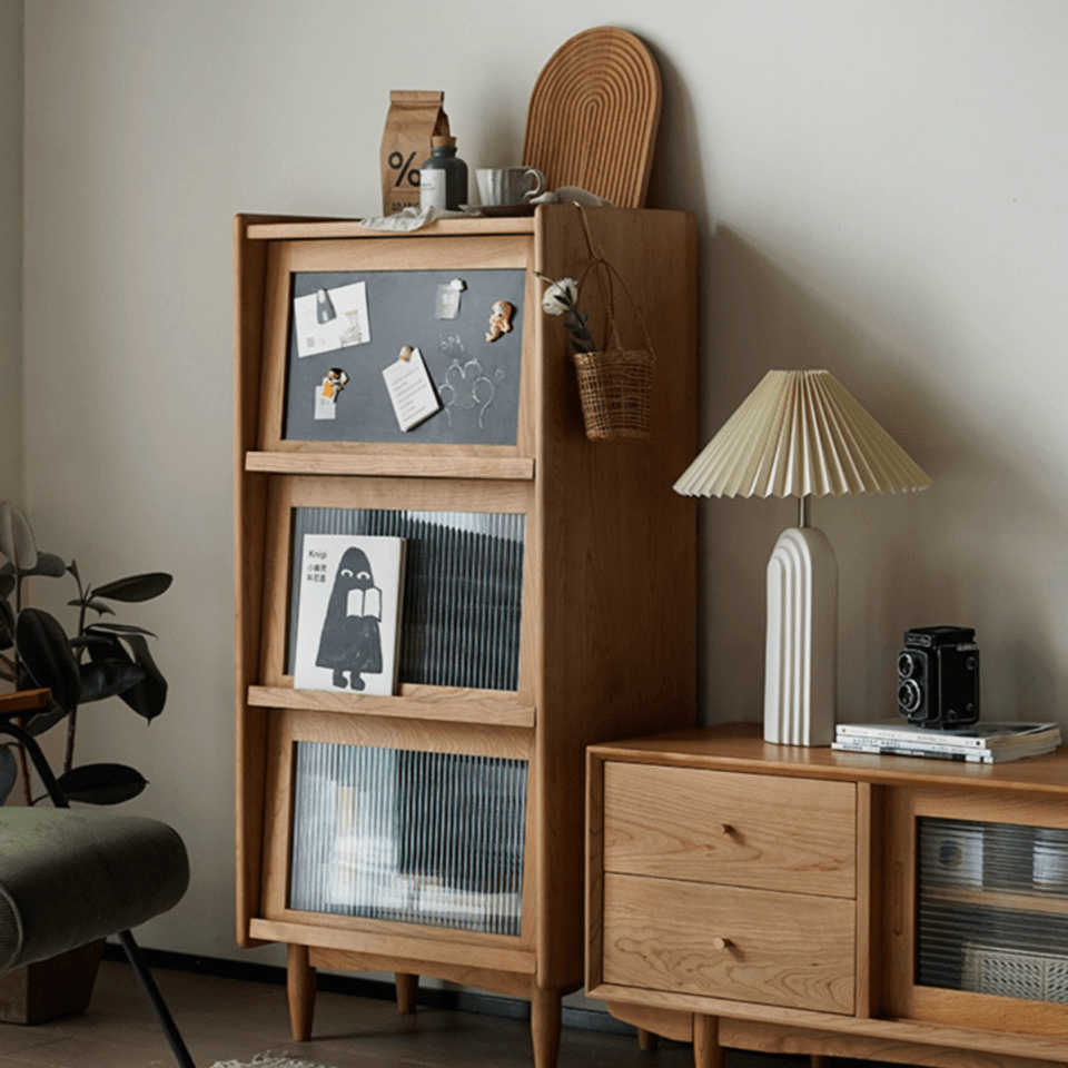Kalman Wood Bookcase & Cabinet